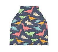Dinosauri Divertenti Auto per Bambini Passeggino Tettoia Copri Seggiolino Copertura Infermieristica per L'Allattamento Al Seno All-In-1 Morbido Traspirante Elastica Tettuccio