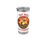 Dinosauri e Meteorite: Oh No, L'Economia! Bicchiere termico in acciaio inox doppia parete