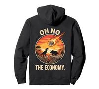 Dinosauri e Meteorite: Oh No, L'Economia! Felpa con Cappuccio