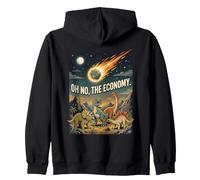 Dinosauri e Meteorite: Oh No, L'Economia! Felpa con Cappuccio