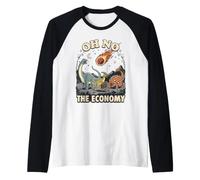 Dinosauri e Meteorite: Oh No, L'Economia! Maglia con Maniche Raglan