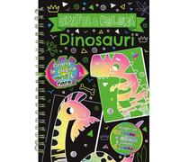 Dinosauri. Gratta e colora. Ediz. a colori. Ediz. a spirale. Con matita di legno
