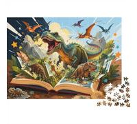 Dinosauri Libro Foresta 1000 Pezzi Mini Puzzle per Adulti Decorazione | 70x50cm Cartone Amanti Puzzle Rilassamento Mentale Puzzle Intellettuale Regalo Di Compleanno Decorazione Ufficio