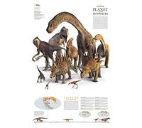 Dinosauri nel continente Laurasia. Carta da parete