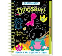 Dinosauri neon. I grattamagici. Ediz. a colori. Ediz. a spirale. Con stilo