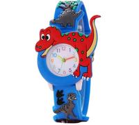 Dinosauri - Orologio per bambini e ragazze, 2, 3, 4 e 5 anni, orologio per bambini, analogico da polso, design unico, con disegni di dinosauri, cinturino in silicone morbido e resistente