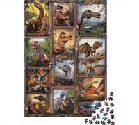 Dinosauri Preistorici Puzzle 1000 Pezzi Carta per Adulti Creature Antiche Gioco di Puzzle 1000 Pezzi Relax Famiglia Regalo Arredo 52x38cm/1000pcs