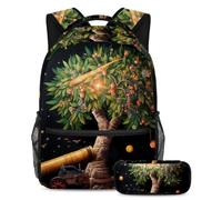 Dinosauri stellati Migliora il tuo gioco di ritorno a scuola con il nostro set di 2 zaini per bambini, perfetto per ragazzi ragazze adolescenti, Multicolore#04, B：29.4x20x40cm P：19x7.5x3.8cm, Zaini