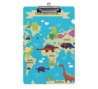 Dinosauri su mappa del mondo moderno Appunti formato A4 Divertente lavoro estetico Studiare Lettera Lavagna per appunti standard 12,5×8,5 in faesite per l'aula scolastica Bambini che scrivono disegn