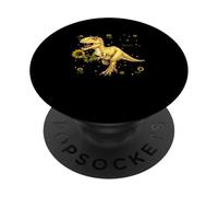 Dinosauri Sunshine Dinosaurs T-rex Girasole Rex Sun Flower Dinosauro PopSockets PopGrip Adesivo