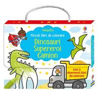 Valigette Usborne - Valigetta Piccoli libri da colorare - Dinosauri, Supereroi, Camion
