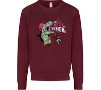 Dinosauri T-Rex Im Rexy E Io Lo So Sexy Uomo Felpa Maglione