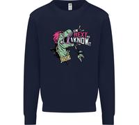 Dinosauri T-Rex Im Rexy E Io Lo So Sexy Uomo Felpa Maglione