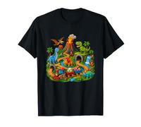 Dinosauri Vulcano Jurassic Jungle Express Maglietta