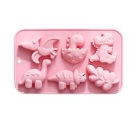 Dinosaurier-Kuchenform | Silikonform Mit 6 Verschiedenen Dinosaurier-Motiven | Niedliche Dinosaurierformen Für Cartoon-, DIY-Kuchendekoration, Silikon-Süßigkeitenform Für Schokolade Und Wackelpudding