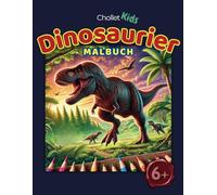 Dinosaurier Malbuch für Kinder: 40 detailreiche Urzeit-Motive im Großformat zum Ausmalen