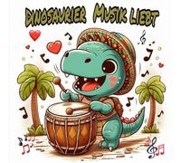 Dinosaurier Musik liebt: Malbuch für Kinder Alter 4-10, 40 Große Seiten fett und einfach, Niedliche und einfache Designs für lustige Kinder