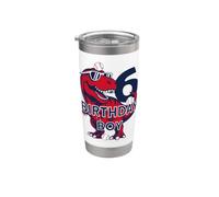 DINOSAURIO COMPLEANNO BIMBO 6 ANNI DINOSAURIO BASEBALL 6° COMPLEANNO Bicchiere termico in acciaio inox doppia parete