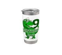 DINOSAURIO COMPLEANNO BIMBO 9 ANNI DINOSAURIO BASEBALL 9° COMPLEANNO Bicchiere termico in acciaio inox doppia parete
