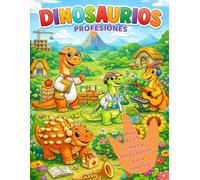 DINOSAURIOS - PROFESIONES: Más de 25 rimas y dinosaurios con sus profesiones para colorear, aprender y divertirse (4-7 años)