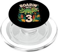 Dinosauro 3 ° compleanno divertimento 3 anni bambini PopSockets PopGrip per MagSafe