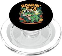 Dinosauro 3 ° compleanno divertimento 3 anni bambini PopSockets PopGrip per MagSafe