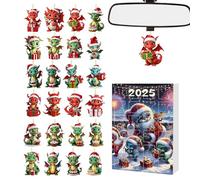 Dinosauro Avvento 24 giorni di conto alla rovescia calendario dinosauro decorazione appesa acrilica 2D per adulti bambini Daily Family Activity Home School Holiday