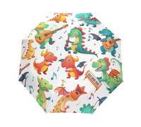 Dinosauro Bambino Cartone Animato Senza Soluzione Di Continuità Ombrello Pieghevole Automatico Ombrelli Antivento Protezione UV da Viaggio per Bambini Ragazzi Ragazze