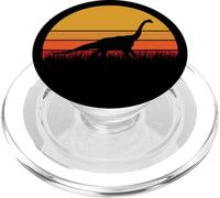 Dinosauro Brontosauro Dino Museo Retro Arancione Carino PopSockets PopGrip per MagSafe