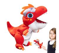 Dinosauro Burattino a mano - Giocattolo di peluche interattivo con bocca mobile | Bambola di peluche morbida per raccontare racconti & insegnamento | Gioco di ruolo padre-figlio per bambini, bambini e