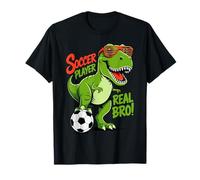 Dinosauro Calcio Fan Cool Training Calcio T-Rex Ragazzi Ragazza Maglietta