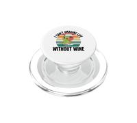 Dinosauro carino retrò I Can't Imagine Life Without Wine PopSockets PopGrip per MagSafe