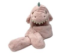 Dinosauro Cartoon 3 In 1 Cappello Con Sciarpa Tasca Guanti Felpa Con Cappuccio In Velluto Paraorecchie Set Inverno All'aperto Per Bambini 3-15 Anni E Guanto Combinato Sciarpa Cappello Guanti Set