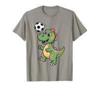 Dinosauro Che Gioca a Calcio Dinosauri per Bambini Maglietta