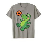 Dinosauro Che Gioca a Calcio Dinosauri per Bambini Maglietta