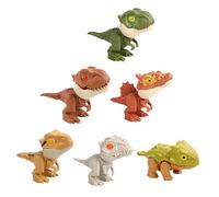 Dinosauro da mordere le dita, modello di piccole figure per amici e parenti, set educativo da scrivania (verde militare, taglia unica)