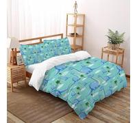 Dinosauro dei carteeoni animati Set Di Biancheria Da Letto Carteeone animato Copripiumino 2 Pezzi Comfort in Morbida Microfibra Per Coppia Adulti Doppia Con Chiusura Double（200x200cm）