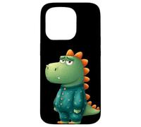 Dinosauro del fumetto in pigiama per gli amanti degli indumenti da notte Custodia per iPhone 15 Pro