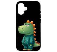 Dinosauro del fumetto in pigiama per gli amanti degli indumenti da notte Custodia per iPhone 16