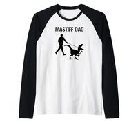 Dinosauro di papà del mastino inglese Maglia con Maniche Raglan