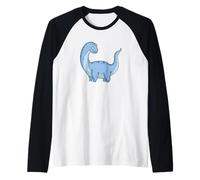 Dinosauro Dino Brachiosaurus Maglia con Maniche Raglan