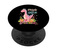 Dinosauro Dino in età prescolare Ragazza Ritorno A Scuola Cartone Anim PopSockets PopGrip Adesivo