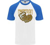 Dinosauro Fossil Palaeontology Scheletro DA UOMO S/S Baseball T-Shirt