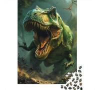 Dinosauro Jigsaw Puzzle Impossible 1000 Pezzi T-Rex nella giungla Decorazione Per La Casa. Giochi Rilassamento E Intelligence Per Adulti E Ragazzi Da 14 Anni 1000pcs (75x50cm)