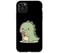 Dinosauro Kawaii Con Fiore Custodia per iPhone 11 Pro Max