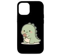 Dinosauro Kawaii Con Fiore Custodia per iPhone 12/12 Pro