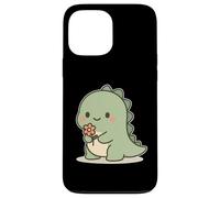 Dinosauro Kawaii Con Fiore Custodia per iPhone 13 Pro Max
