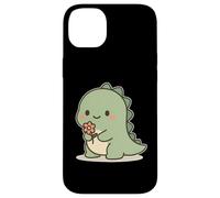 Dinosauro Kawaii Con Fiore Custodia per iPhone 14 Plus