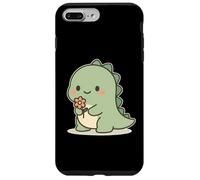 Dinosauro Kawaii Con Fiore Custodia per iPhone 7 Plus/8 Plus