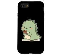 Dinosauro Kawaii Con Fiore Custodia per iPhone SE (2020) / 7/8
